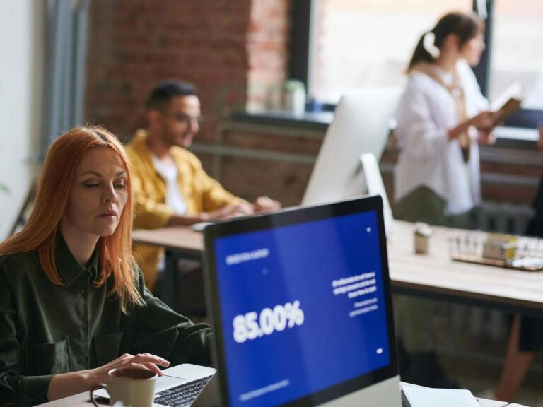 3 people working